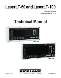 Thumbnail of document Manual - LaserLT-60/LaserLT-100 Remote Displays/Weight Indicator